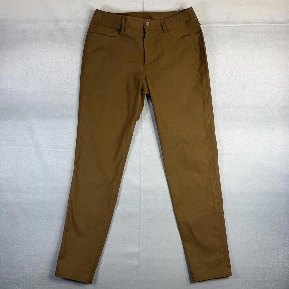 Lululemon ABC Pants Mens 30 Brown Bonded Twill Water Resistant Slim Fit LM5AN2S